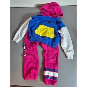 Polo Ralph Lauren Girls 2 Pc Jogger Sweat Suit 6 Multicolored with Pony